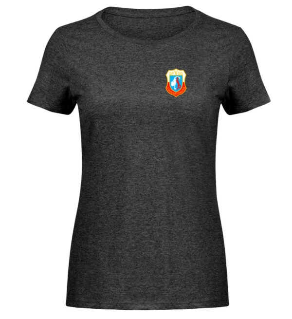 Damen Melange T-Shirt Logo - Damen Melange Shirt-6808