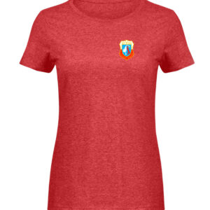 Damen Melange T-Shirt Logo - Damen Melange Shirt-6802