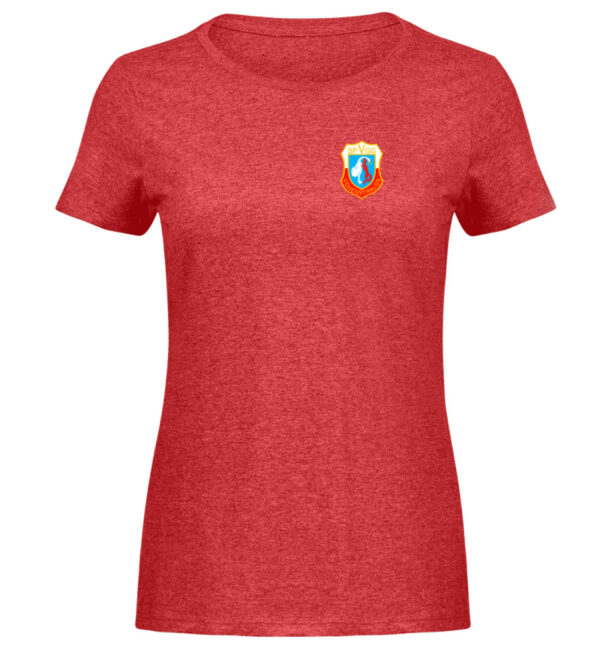 Damen Melange T-Shirt Logo - Damen Melange Shirt-6802