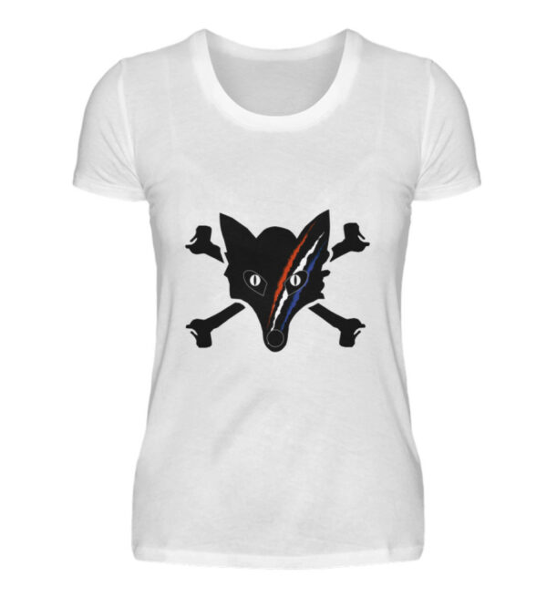 Damen T-Shirt Fussballfuchs schwarz - Damenshirt-3