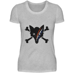 Damen T-Shirt Fussballfuchs schwarz - Damenshirt-17
